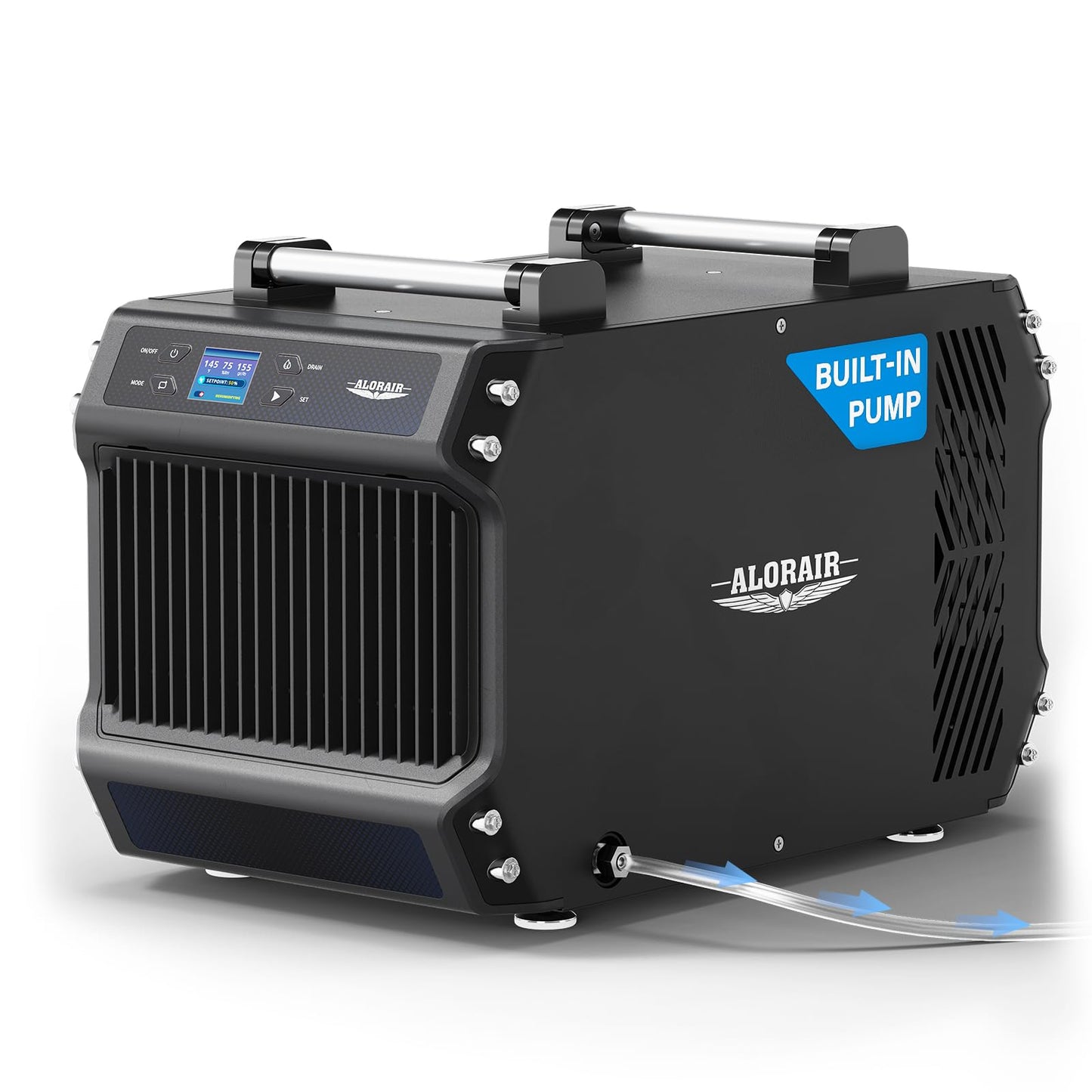ALORAIR 145 Pint Crawl Spaces Dehumidifier with Pump and Drain Hose, Auto Defrost for Crawlspaces, Commercial, Basements, and Large Rooms up to 1800 Sq.Ft