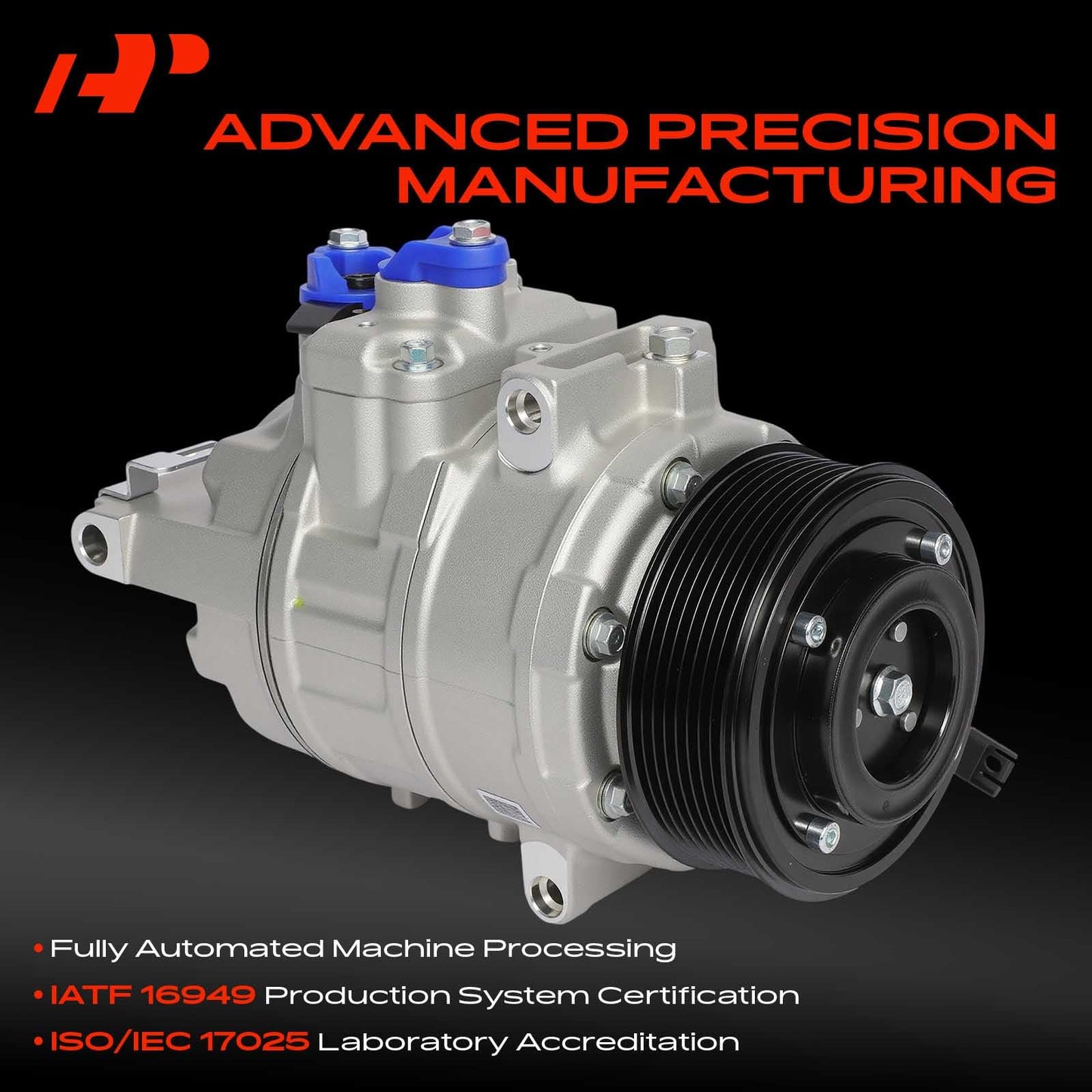 A-Premium A/C Compressor with Clutch Compatible with BMW 335i 3.0L 2012-2013, 335i 3.0L xDrive 2013, X3 3.0L 2011-2016, X4 3.0L 2015-2016