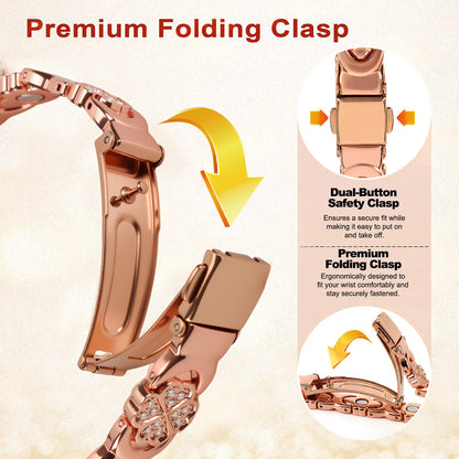 vapeples Copper Bracelets for Women, 3800 Gauss, 99% Pure Copper Magnetic Bracelet, Adjustable Sizing, Four-Leaf Clover Women's Bracelets with Sparkling Cubic Zirconia, Gift Packaging