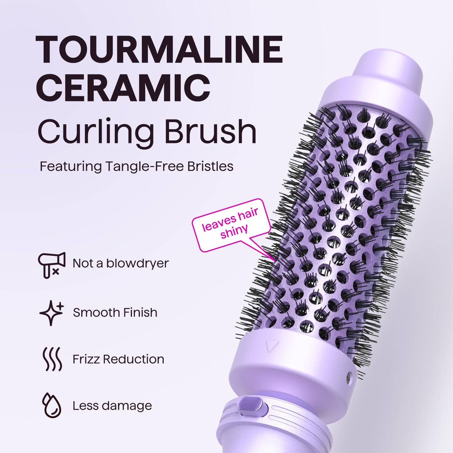 Wavytalk 5 in 1 Curling Iron,Curling Iron Set with Heated Round Brush and 4 Interchangeable Ceramic Curling Wand(0.5”-1.25"), Instant Heat Up,Dual Voltage Hair Curler