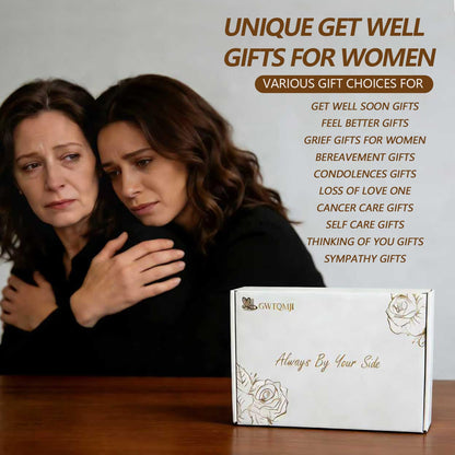 GWTQMJI Get Well Soon Gift Baskets for Women, Sympathy Gift Baskets,Care Package for Women,Bereavement/Miscarriage/Grief Gifts Creamy White