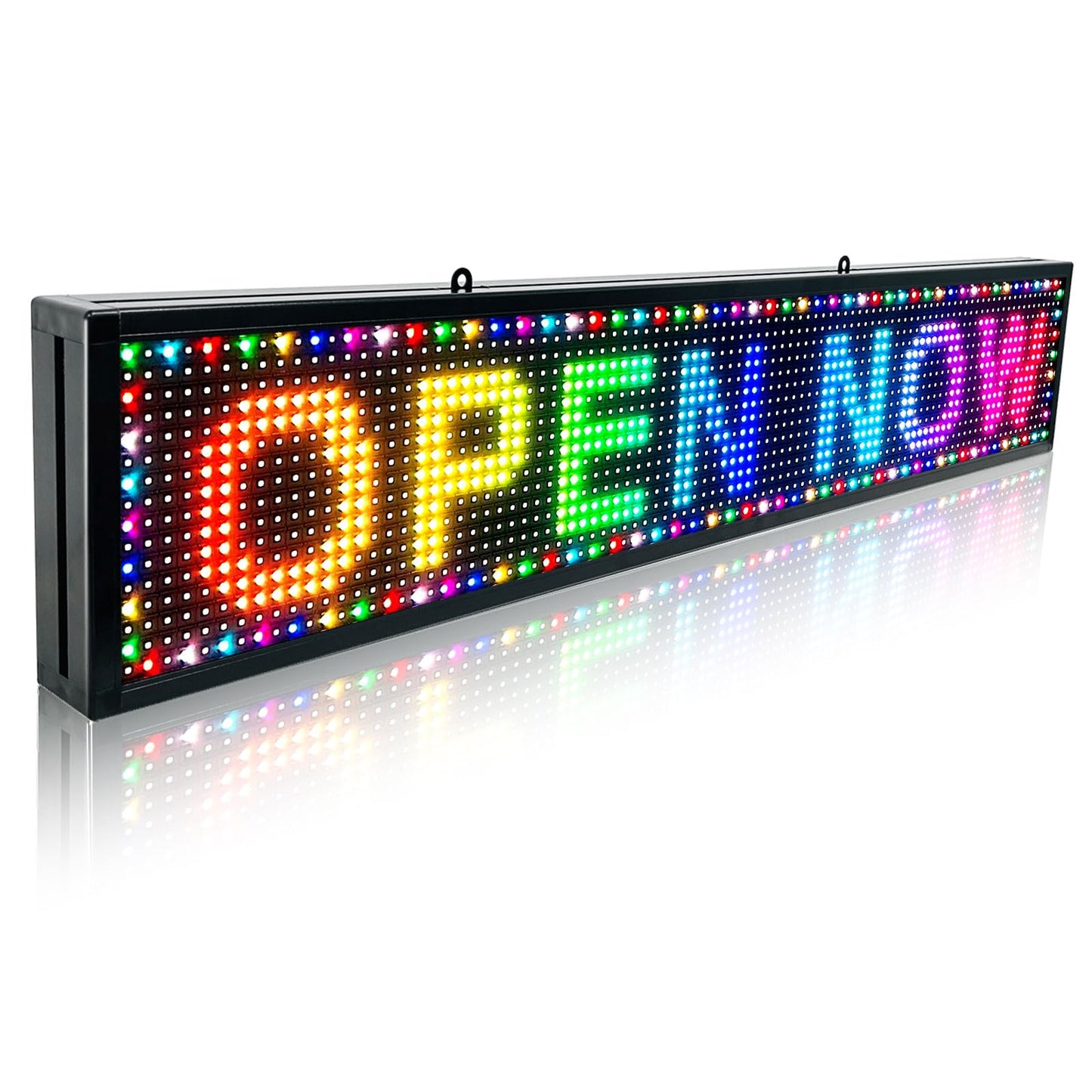 HIJH SAIL Outdoor Programmable Led Sign Waterproof Scrolling Digital Business Advertising Display Screen Custom Electronic Message Board Brightness App Control(39"X8")