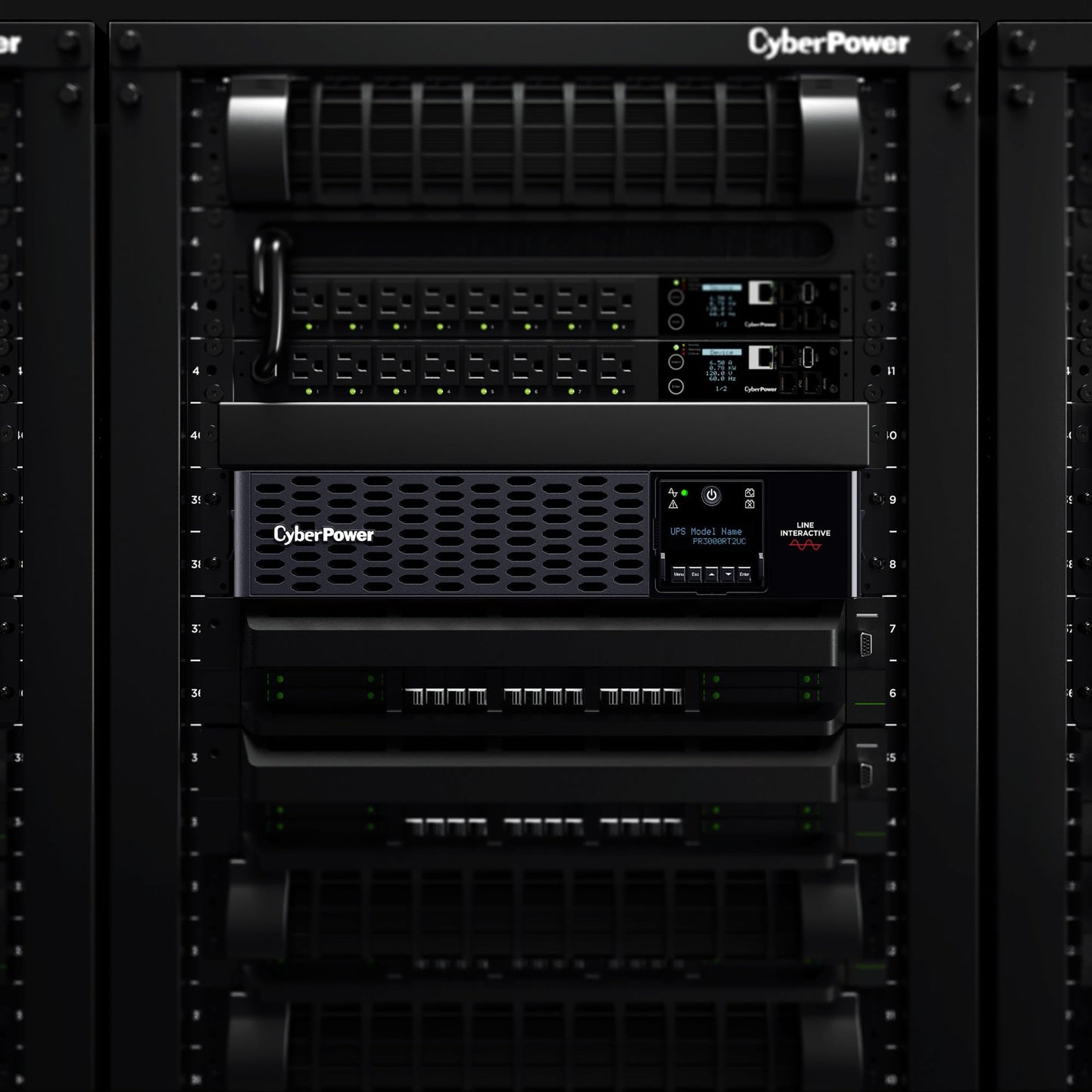 CyberPower PR3000RT2UC Smart App Sinewave UPS Battery Backup and Surge Protector, 3000VA/3000W, 30A, 9 Outlets, 2U Rack/Tower, AVR, Built-in Cloud Monitoring, UL Certified