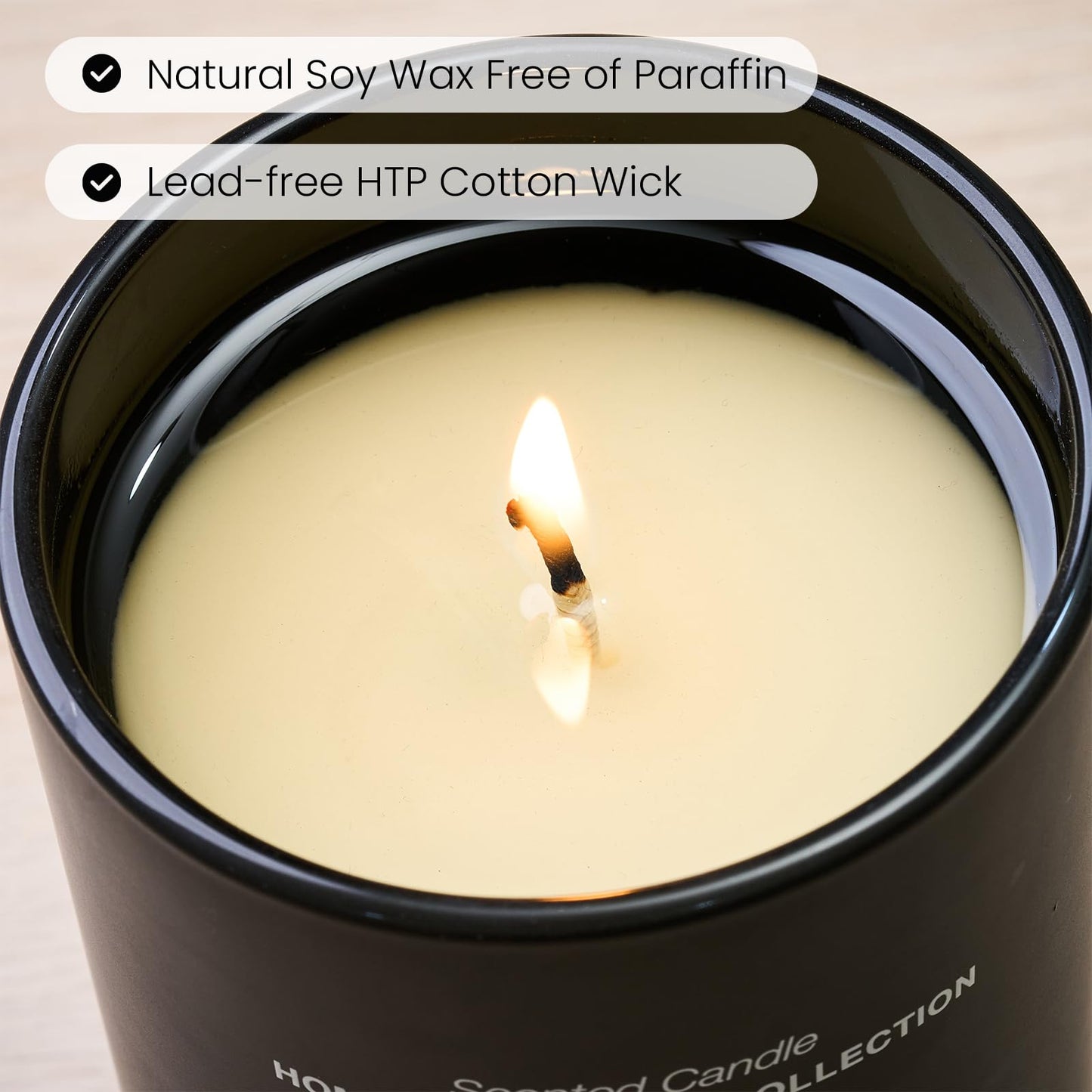 M&SENSE Natural Soy Candle| Leather Night | 5.3 oz | Mini Spring Scented Candles for Relaxation, Meditation, Home Décor | for Bedroom, Office, Party Small