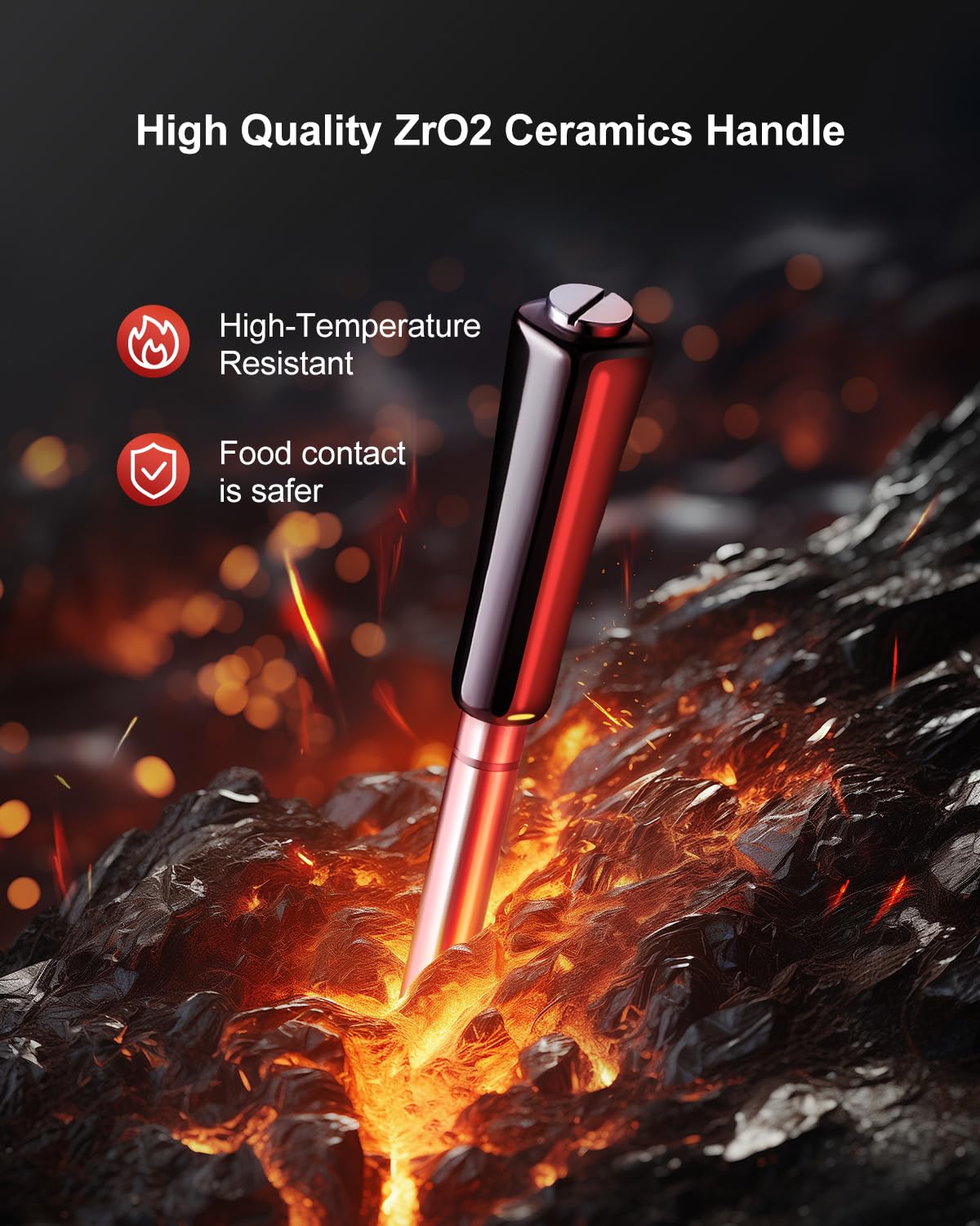 500ft Bluetooth Wireless Meat Thermometer for Smoker, Fitflavor Digital Grill Meat Thermometer Wireless for Grilling BBQ Cooking Oven Rotisserie, Rechargeable Battery, IP67 Waterproof (FNT11-3)