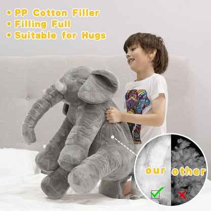 Homily Big Stuffed Elephant, Large Elephant Stuffed Animal, Giant Plush Animal Fluffy Toy for Girl Kids 24 INCH