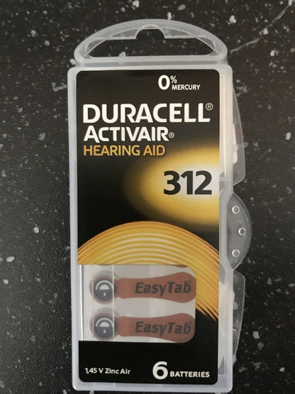 Duracell Hearing Aid Batteries Size 312, 60 Count (Pack of 1) batteries
