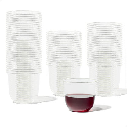 TOSSWARE NATURAL Arc - Plant Based Clear Cold Cups 12 oz - Plastic Alternative for Parties, Bachelorettes, Weddings - Recyclable - Set of 50