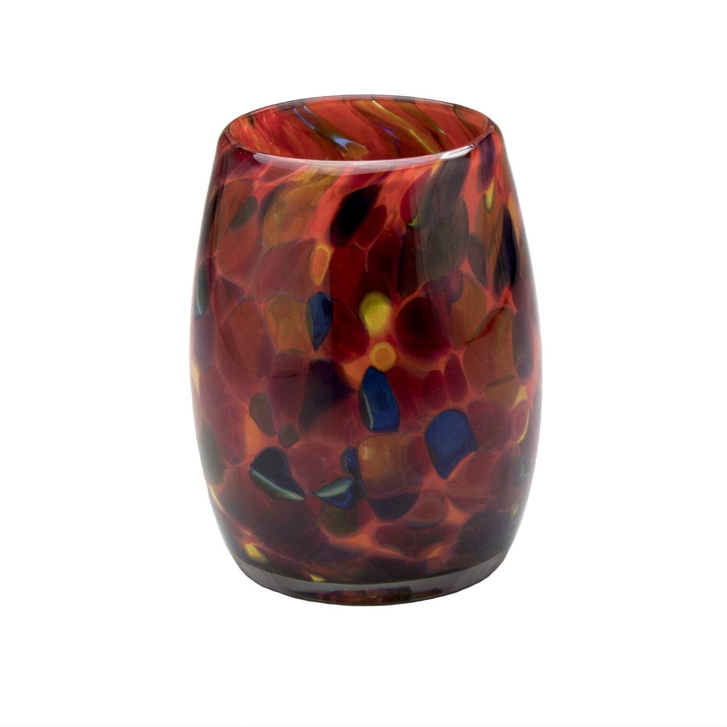 Totally Blown Glassworks Votive Candle Holder, Tea-Light, Handmade Blown Glass, Accent Vase, Centerpiece, Home Decor, Artist Dehanna Jones, Seattle, WA. (Red MM Ladybug)