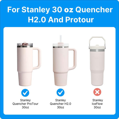 Bluwing 30oz Replacement Lid for 30oz Stanley Quencher H2.0 FlowState Tumber, Leak Proof Lid Fit for Stanley Cup, Reusable Dustproof Tumbler Cover