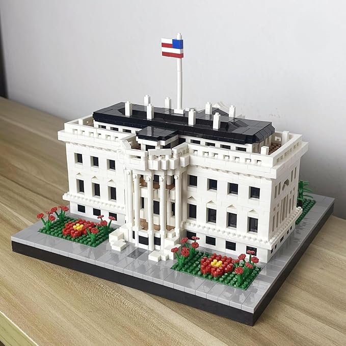 White House Micro Brick Building Set (2300 Pieces) – Landmark Model Educational Toy Gift for Kids and Adults