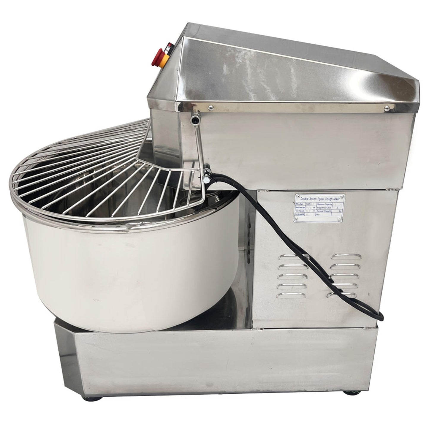 TECHTONGDA Commercial Dough Mixer 50L Food Mixer Stainless Steel Stand Mixer Dual Rotating Dough Kneading Machine with Double Speed Heavy Duty Pizza & Bread Dough Mixer for Restaurant Pizzeria 110V