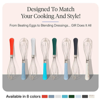 GIR: Get It Right Stainless Steel Whisk, 12 Wire Balloon Whisk for Mixing, Stirring, Beating & Blending – Durable Whisker Tool, 8 IN - Sprinkles