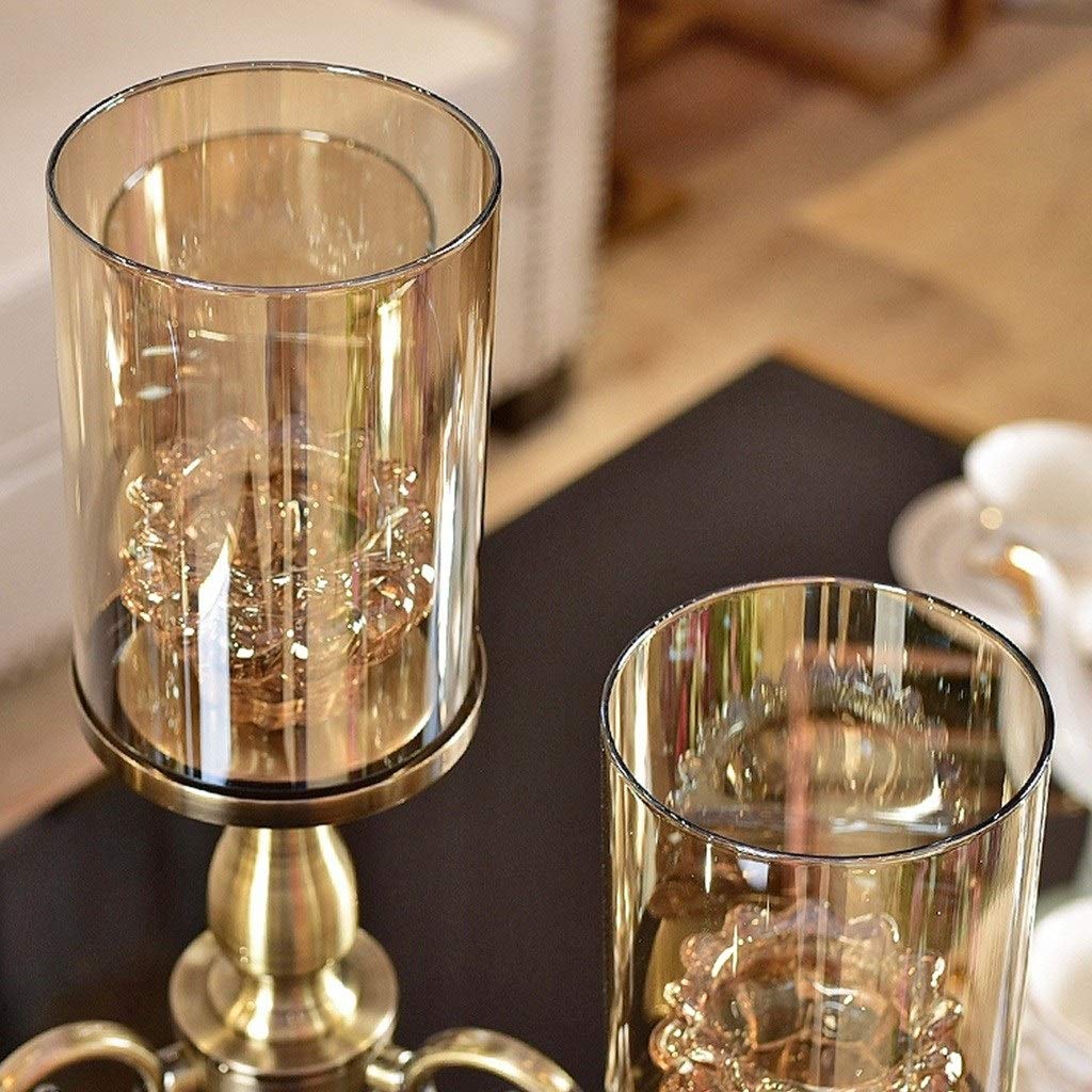 XILIN-1987 Candle Holderss Crystal Glass Candlestick Restaurant Candle Holder Romantic Candlelight Dinner Decoration Decorative Candlestick