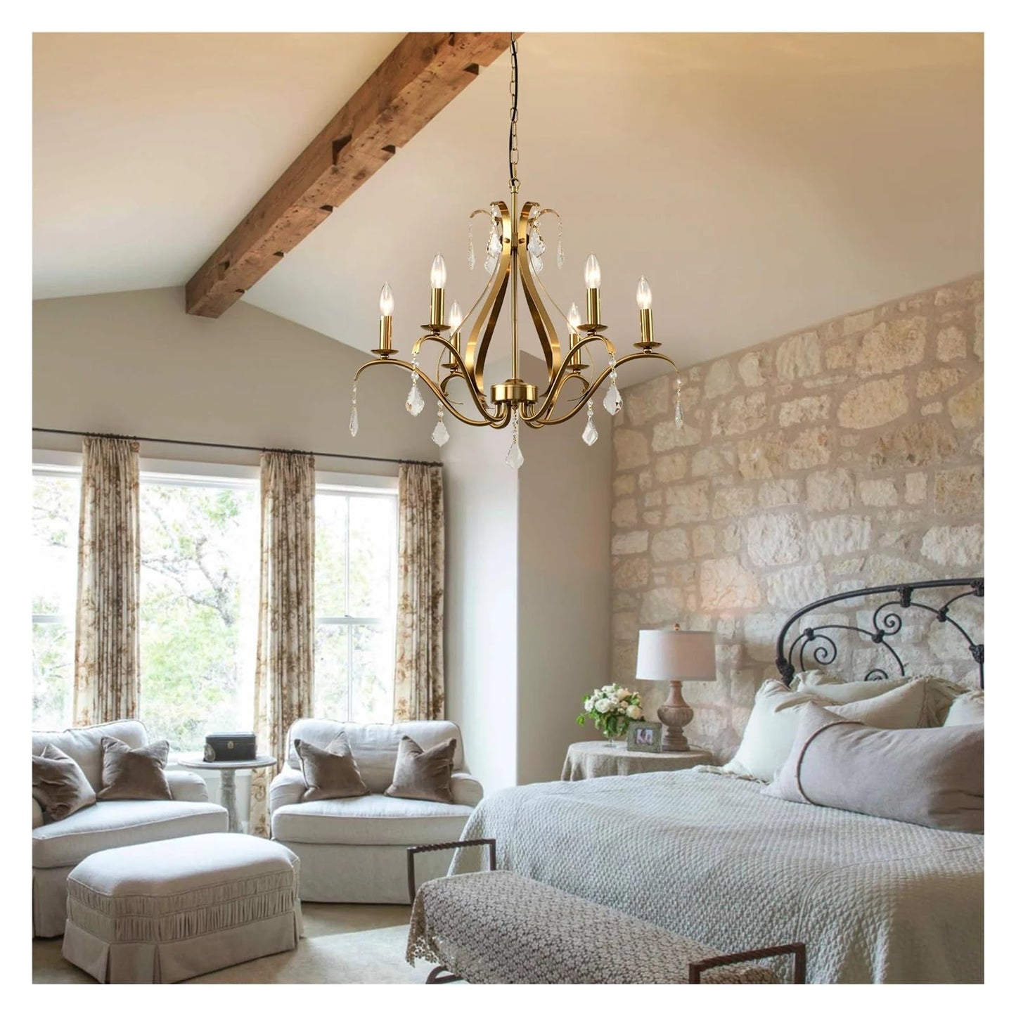 Modern Chandelier for Dining Room Living Room K9 Crystal Pendant Lighting Candle Chandeliers Home Decoration Light Fixtures,Comfortable Lighting