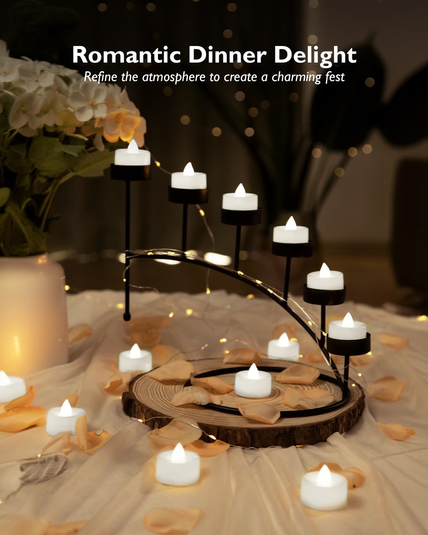 BEICHI Flameless Candles, 100Pack Battery Operated Candle, LED Tea Lights Candle Battery Operated, Flickering Fake Votives for Wedding Halloween Christmas Diwali- Pure White Light
