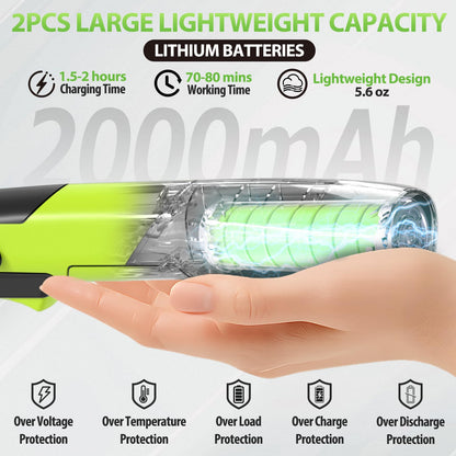 3-in-1 Cordless Hedge Trimmer: 13ft Reach & Adjustable Pole Hedge Trimmer - Lightweight with Dual Batteries - Grass Shears for Women Seniors - Garden Lawn Shrub Pruning Tool