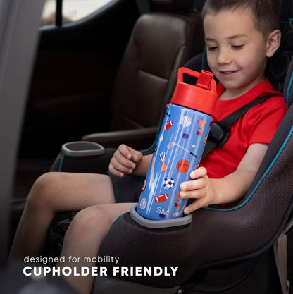 Simple Modern Kids Summit Water Bottle with Straw Lid | 18oz Stainless Steel Cup Insulated Tumbler for Toddlers, Girls, School | Bows