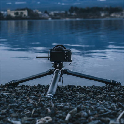 Falcam F38 Pro TreeRoot Quicklock Travel Camera Tripod, 61" Carbon Fiber Portable DSLR Professional Camera Stand Photography Panoramic Pan Tilt Stand for Sony for Canon for Fuji Carry Strap Holes