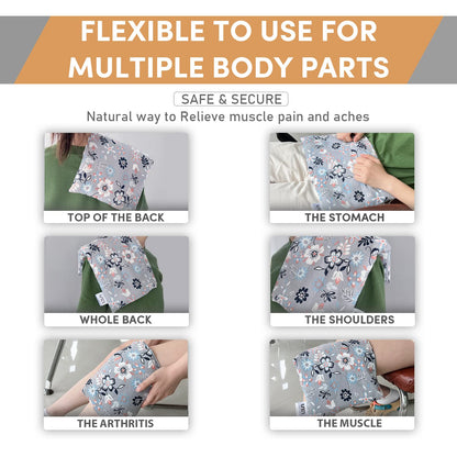 UNCN Wide Microwave Heating pad with Washable Cover 9.5 x 16in Microwavable Hot Pad for Neck Shoulder, Cramps, Back Cordless Warm Compress Weighted Moist Heat Pack for Aches, Unscented