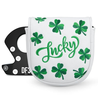 Golf Mallet Putter Head Cover, Magnetic Closure Leather Golf Headcovers Mallet Putter Cover for Golf DF3 Putter Golf Mallet Putter Cover for OZ1 MEZZ 1 MEZZ1 MAX (for DF3 Mallet Putter(Lucky Clover))