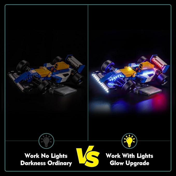 Light kit Compatible with Lego 10353 Williams Racing FW14B mit Nigel Mansell - No Model Only Light LED Lighting Accessories Compatible with Lego 10353 Set (RC Version)