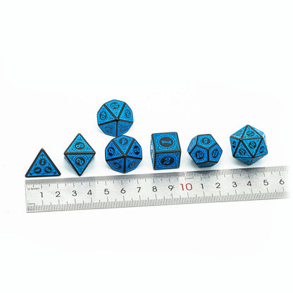 Poludie 5 Sets Dice DND, Polyhedral Dice Set (35pcs) with Leather Dice Bag, D&D Dice Set for Dungeons and Dragons, RPG Table Games (Window Lattice Carved Series)