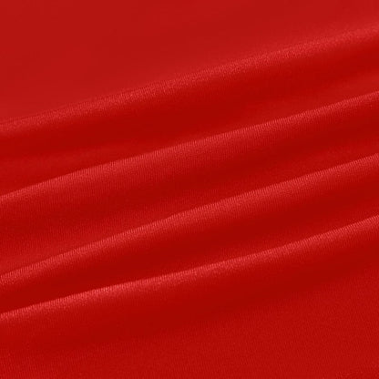 NEWISHER Round Fitted Table Cover Spandex Stretch Tablecloth Red Table Top Cover with Elastic Edged for Dining Picnic Patio 60 inch