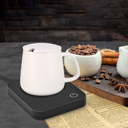 VOBAGA Coffee Cup with Lid and Flat-Bottom, 13 oz Tea Mug for Daily Use Warming Coffee&Tea(White)