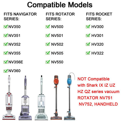 10 Pcs Vacuum Attachments & Brushes for Shark Navigator Lift-Away NV350 NV352 NV355 NV356E & Rotator NV500, Rocket HV301 HV322 HV371 Series Upright Vacuum, 1 1/4" (32mm) Vacuum Accessories Set