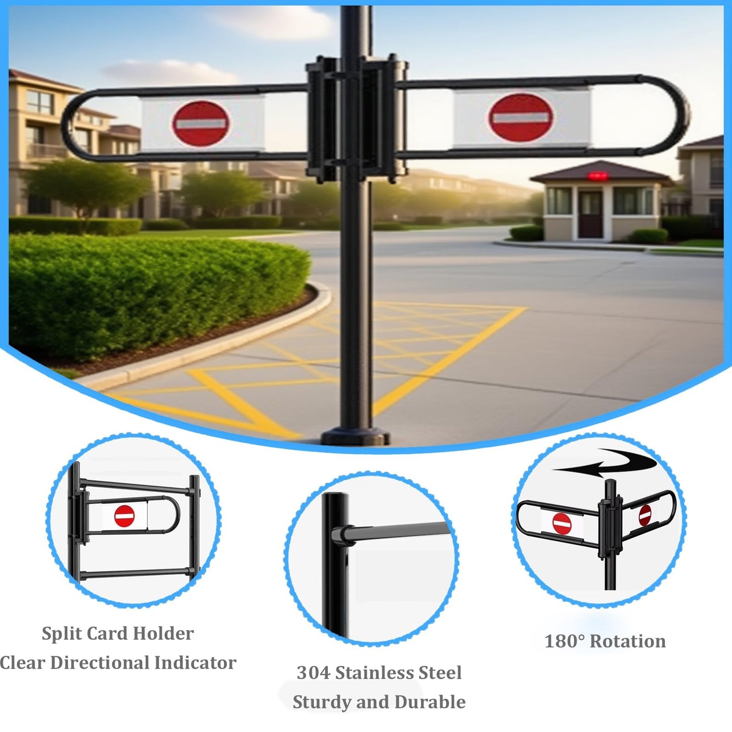 JIIPOREGJ Stainless Steel Supermarket Cashier Counter Gatespring-Loaded Automatic Swing Door for Pedestrian Access1-Way Safety Entrance for Libraries.Silver-200X100Cmx6.3Cm/C