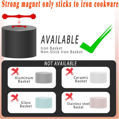 Skiennix Air Fryer Magnets - 12Pcs Silicone Buckle for Securely Holding Parchment Paper Liners
