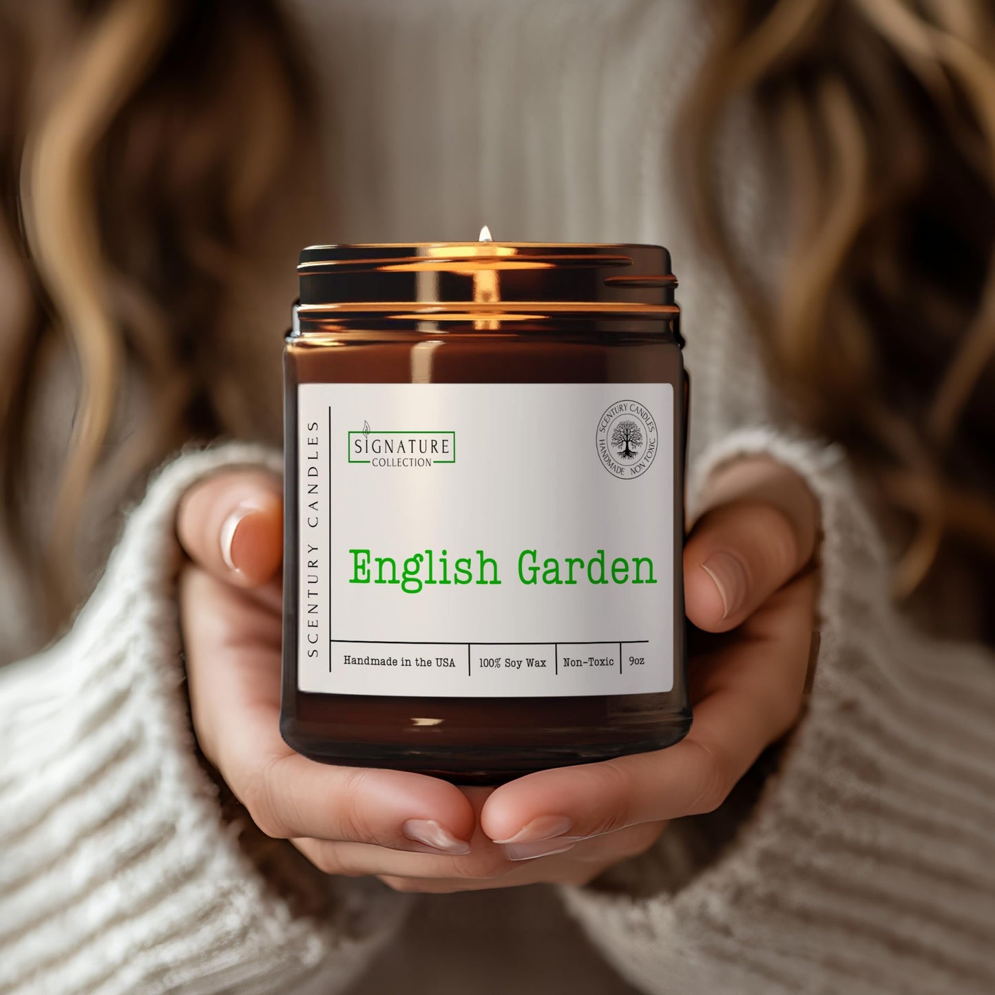 English Garden Floral Scented Candle, Many Scents to Choose from, All Natural Non-Toxic Soy Wax, Handmade in The USA (English Garden)