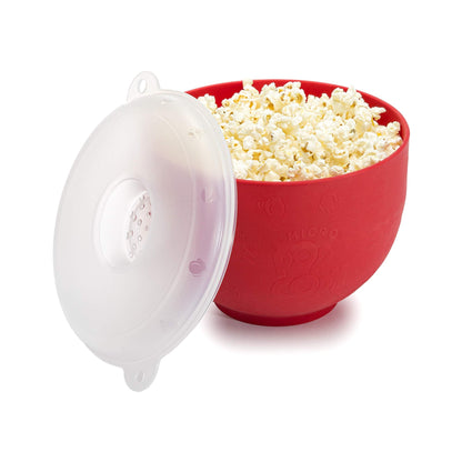 Goodful Silicone Popcorn Popper, Collapsible Hot Air Microwavable Popcorn Maker, Bowl Made without BPA, Teal