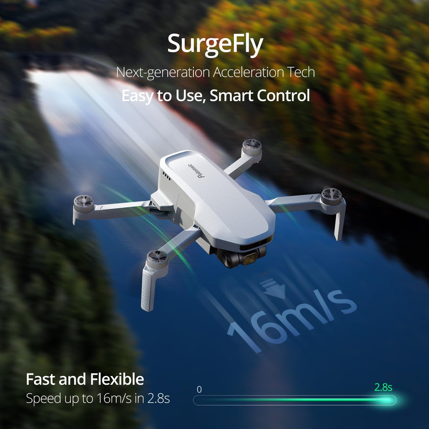Potensic ATOM SE GPS Drone with 4K EIS Camera, Under 249g, 62 Mins Flight, 4KM FPV Transmission, Brushless Motor, Max Speed 16m/s, Auto Return, Lightweight and Foldable Drone for Adults Beginner