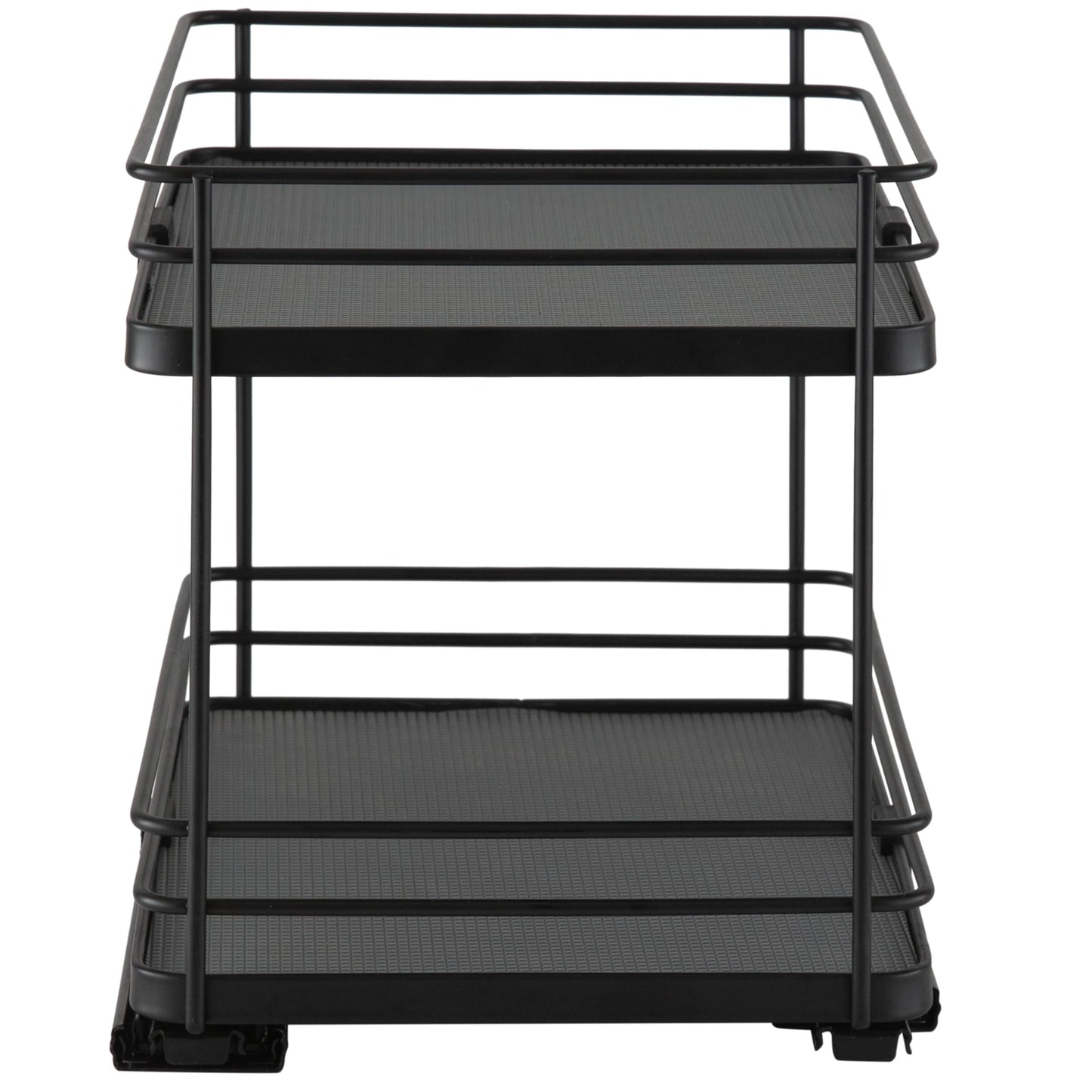 Organize It All Slide Out Shelf Organizer| Dimensions: 8"x 10.2"x 9"| Space Saver | Easy Glide Mechanism | Black.