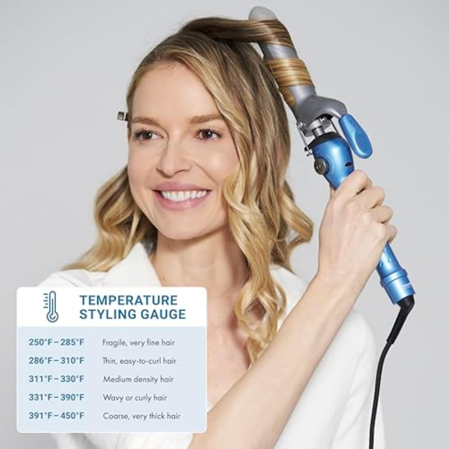 Nano Titanium Spring Curling Iron, Professional Hair Wand, Tool for Stylists, Nano Titanium Technology for Tight Curls or Loose Waves