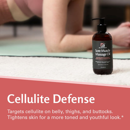M3 Naturals Firming Body Massage Oil with Collagen & Stem Cell – Helps Smooth The Appearance of Cellulite & Improve Skin Texture – Refreshing Aromatherapy Body Oil for Legs & Full Body – 16 Fl Oz