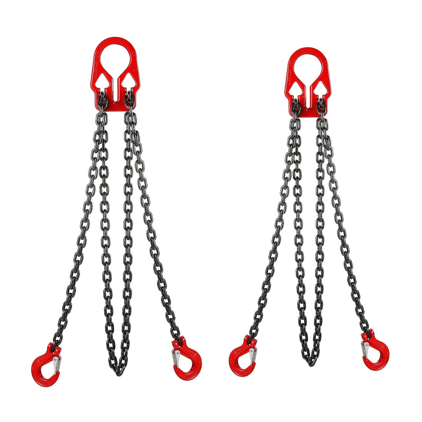 BEAMNOVA Lifting Chains with Adjuster Hooks, 3/8 Inch x 10Ft + 5/16 Inch x 10Ft