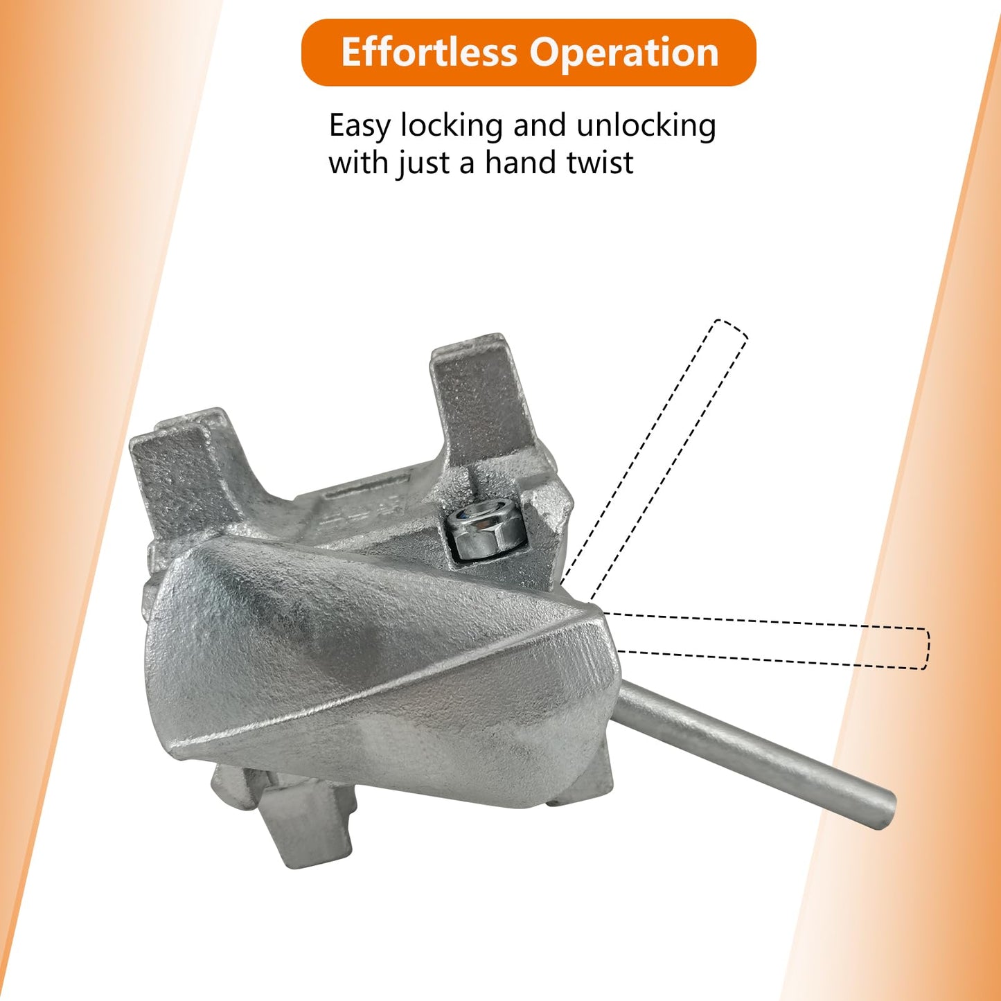 ZUVELLO Shipping Container Manual Locks Connection Fastening Intermediate for Sea Harbor Freighter and Rail Standard Container, No Lever Required, 6 Pack