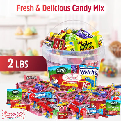Bulk Candy Variety Pack - 2 Pound Care Package Assorted Basket, Snack Food Gift, Office Assortment Gift for Birthday Party, Kids, College Students & Adults (Pack of 1))