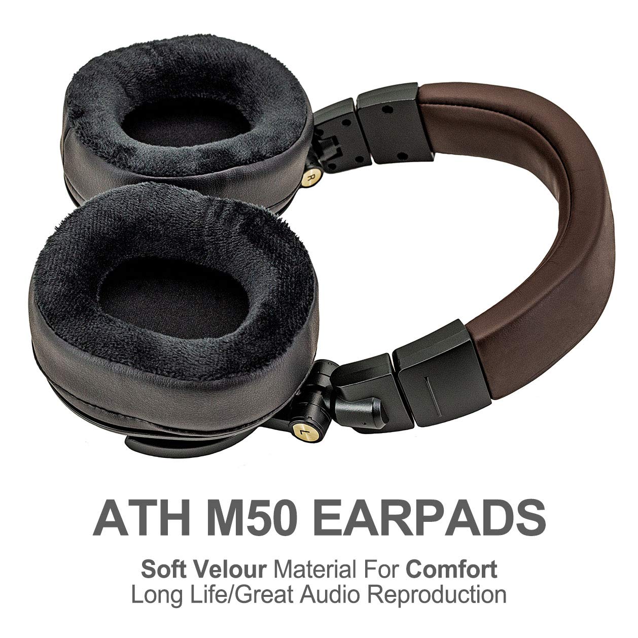 Arctis 7 Ear Cushion Replacement Ear Pads Compatible with ATH-M50x M50 M40, Arctis 7 Arctis Pro, ATH-WS1100iS, HD280 Pro, MDR-7506 V6 Headphone (Hybrid Velour)