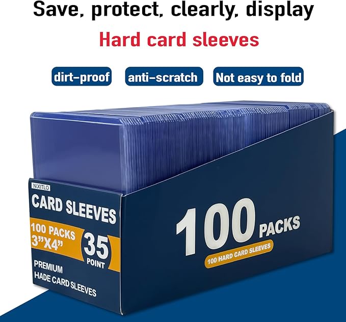 400 Hard Card Sleeves Card Toploaders for Protection for Baseball Football Premium Top Loaders for Cards Ensuring Safety (400 Hard Sleeves)