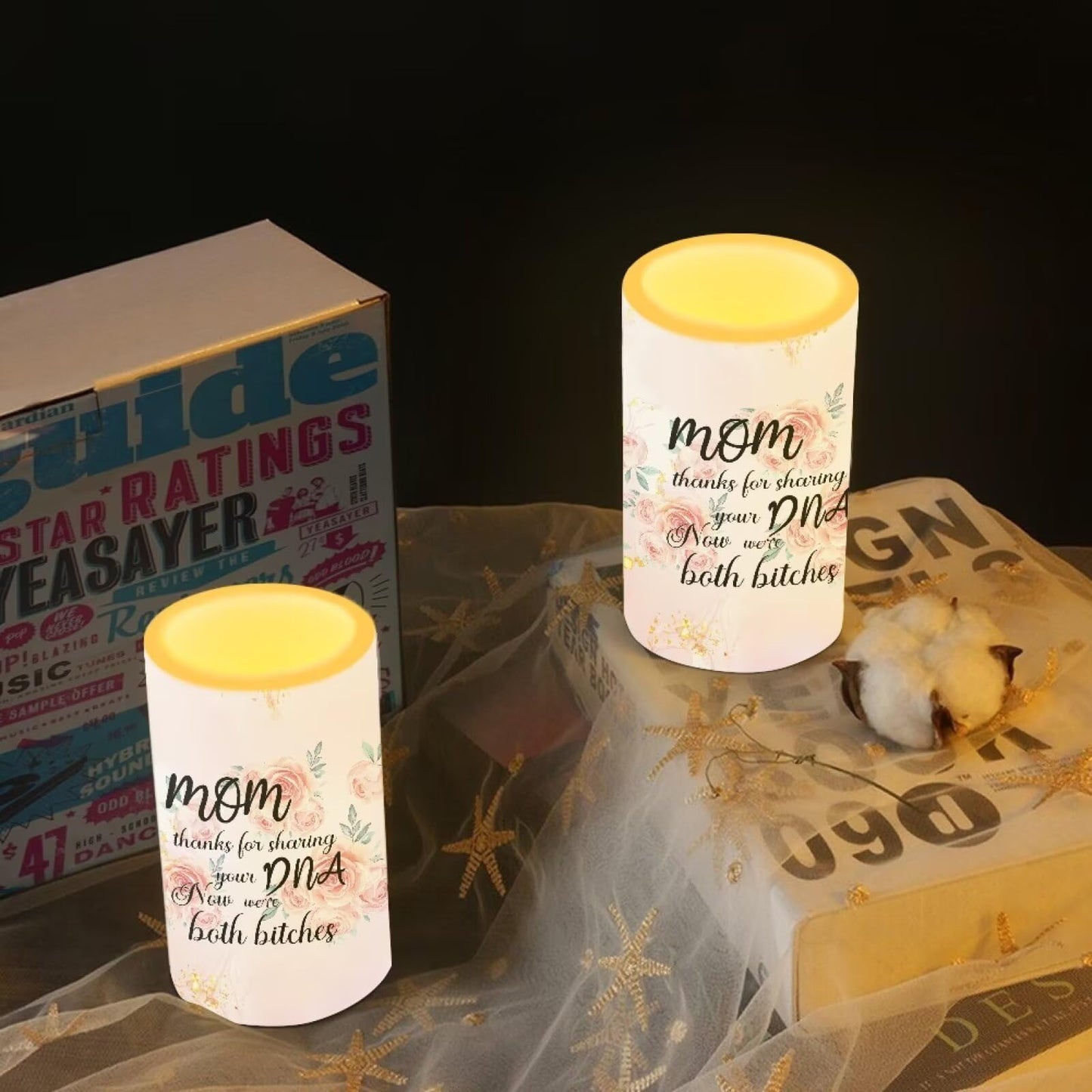 Luarisgur Mothers Day Lights Flameless Candles LED Candles with Remote and Timer Rose Electric Fake Plastic Pillar Candles Gift for Mom Decorations for Living Room Bedroom Home Indoor Holiday Party