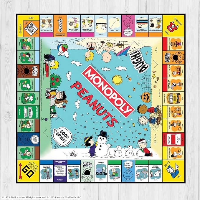 Monopoly Peanuts Board Game Play as Snoopy on Sled Baseball Cap Kite Eating Tree &amp More Officially Licensed and Collectible Monopoly Game Based On The Famous Comic Strip Peanuts