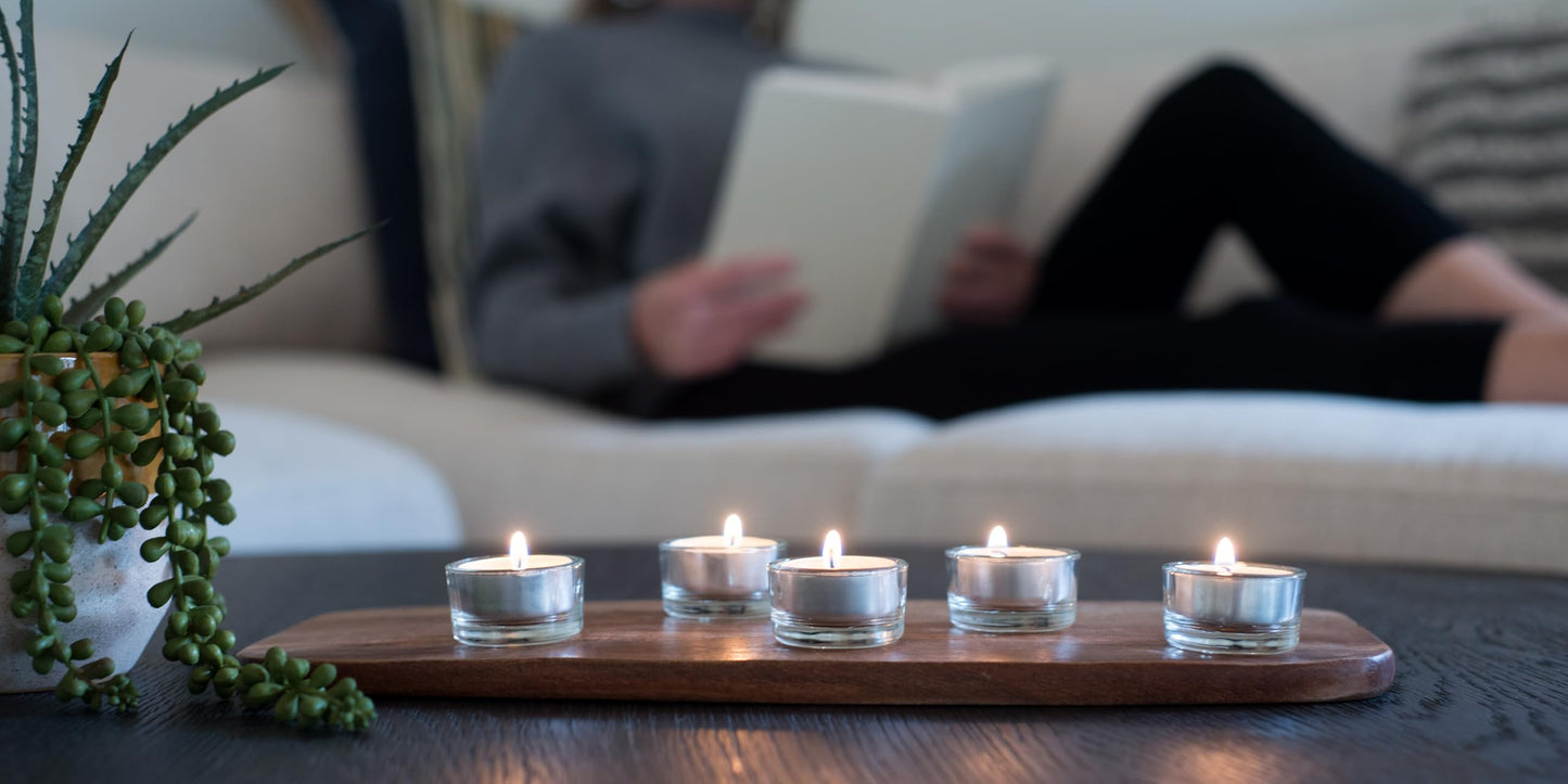 GoodLight Paraffin-Free Votive Candles, Vegan Palm Wax, Clean-Burning and All-Natural Votive White Candles | 15-Hour Burn Time (32 Unscented Votive Candles)