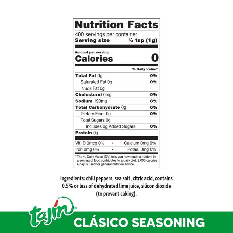 Tajin Clásico Seasoning, Authentic Mexican Chili Lime Spice Blend for Fruit, Snacks, Tacos, and Cocktails, Zesty Flavor Enhancer, 14 oz (Pack of 12)