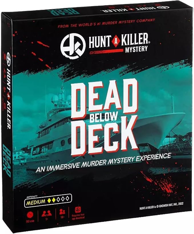 Hunt A Killer: Dead Below Deck Solve a Murder on a Yacht Mystery Box Game for True Crime Fans Murder Mystery Game for Adults Play True Detective and Crack Unsolved Mysteries Designed for Ages 14+