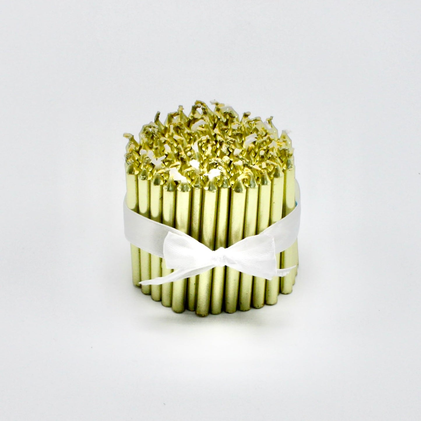 Celebration Stadium Tall Gold Birthday Candles for Cake and Table Decorations, Perfect for Milestone Special Day, Elegant Gold Birthday Candles, Ideal for Celebrations, 100 Pieces, 3.25 Inches