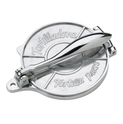 HIC Kitchen Taco Making Tools, Tortilla Press, Heavyweight Aluminum, Forms 6-Inch Tortillas and Artisan Flatbreads